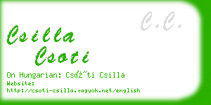 csilla csoti business card